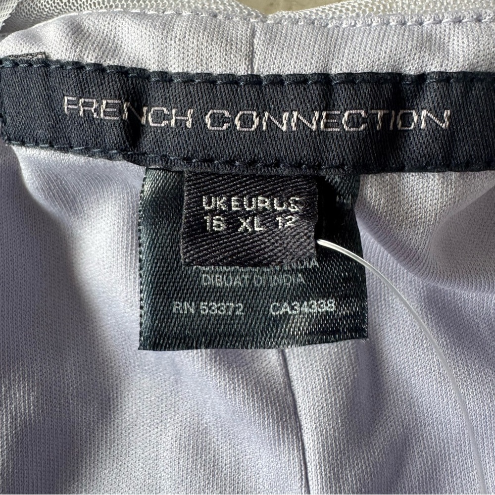 French Connection‎ Edrea Tulle Top NWT size 12 in Cosmic Sky Sheer Cropped - Picture 9 of 14